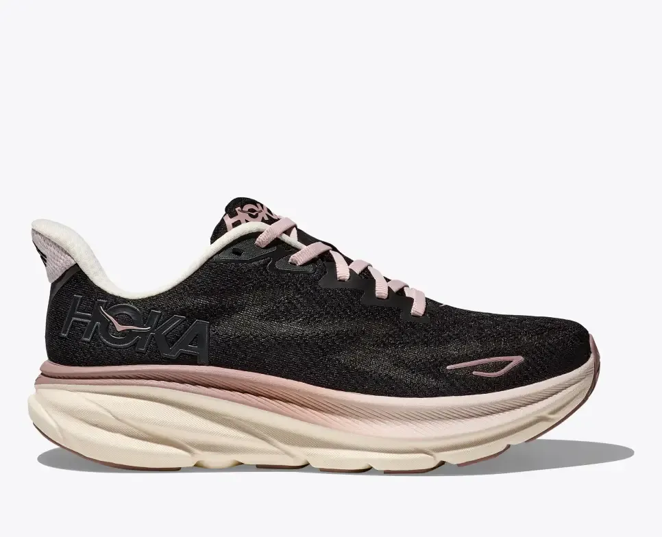 HOKA WOMEN'S CLIFTON 9 (B) OBSIDIAN / QUARTZITE