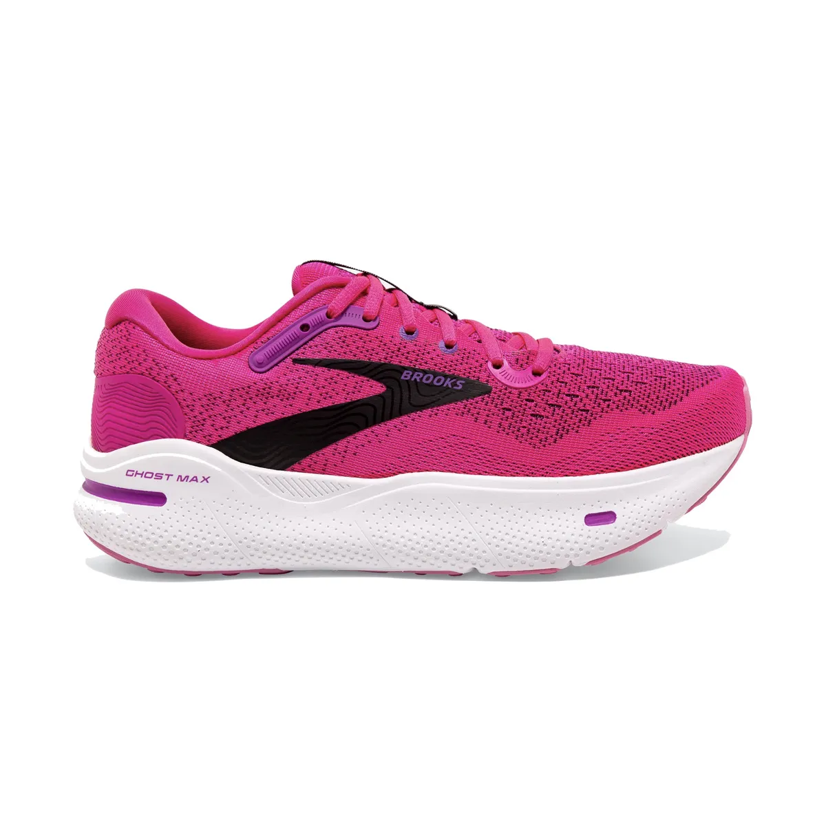 Women s Brooks Ghost Max Running Shoes 6 Pink Glo Purple Black